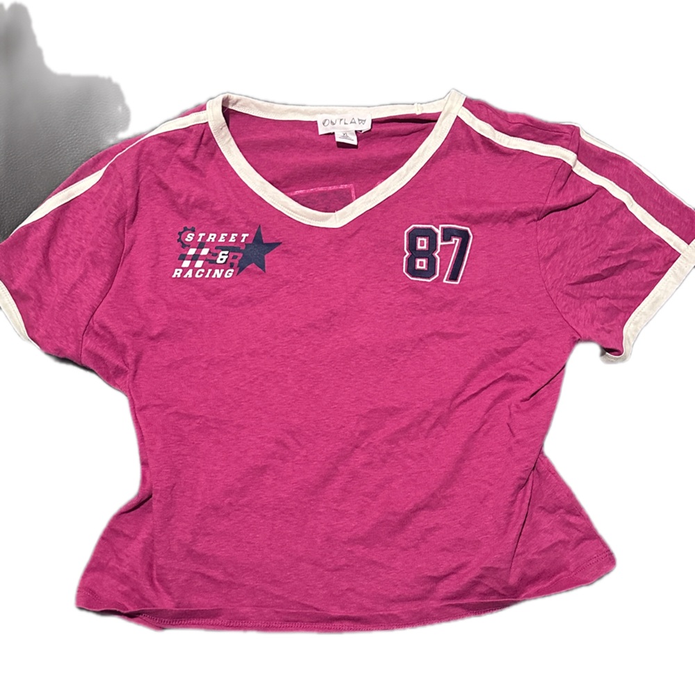 Pink Streetwear Baggy Perfect Length Tee
